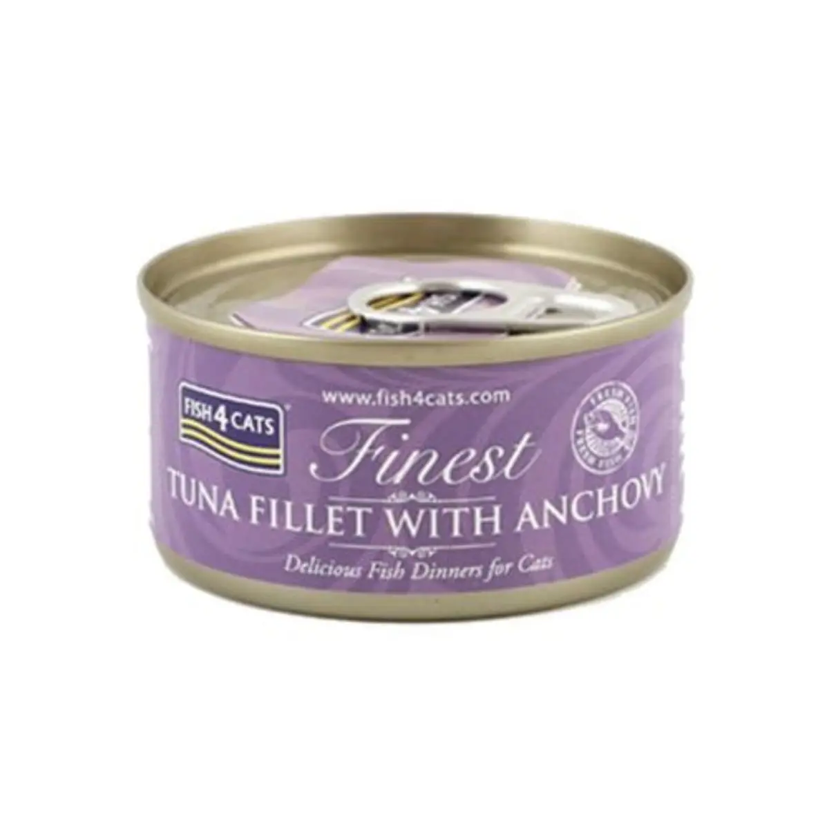 FISH4CATS Finest, Ton si Ansoa, conserva hrana umeda pisici, (in supa), 70g