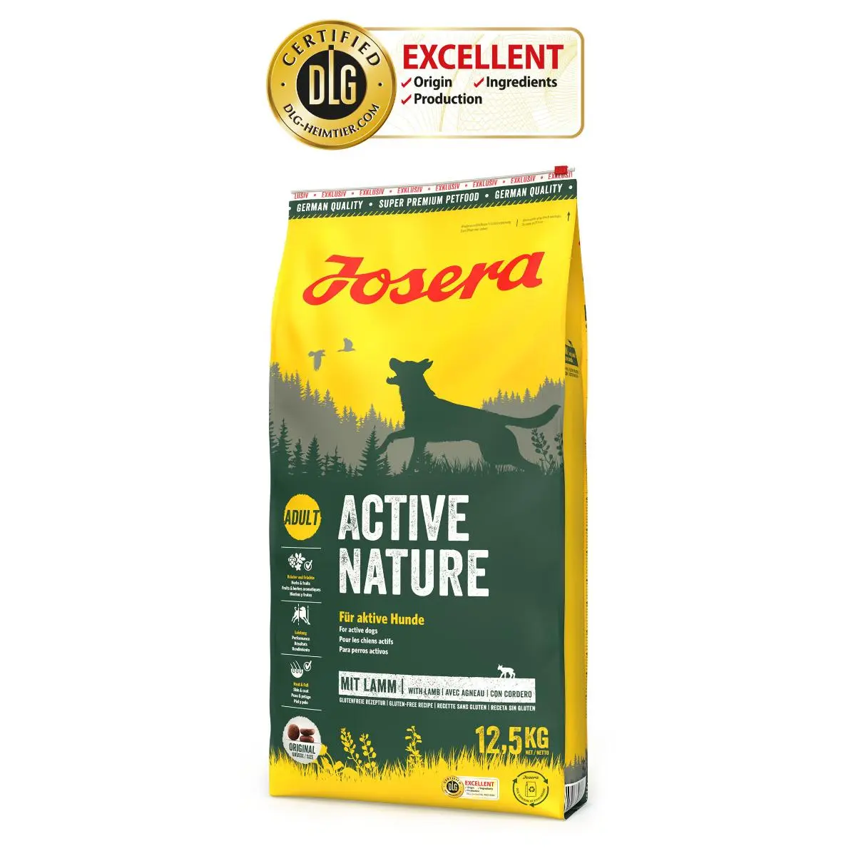 JOSERA Active Nature, XS-XL, Pasare si Miel, hrana uscata caini, activitate intensa, 12.5kg - Image 2