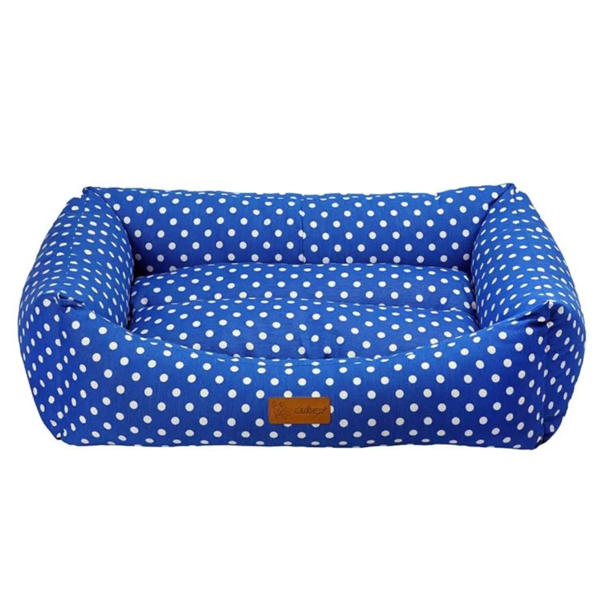 4DOG Deluxe Makarons, pat dreptunghiular caini, bumbac, impermeabil, albastru, M-XL(78x60x22cm) - Image 2