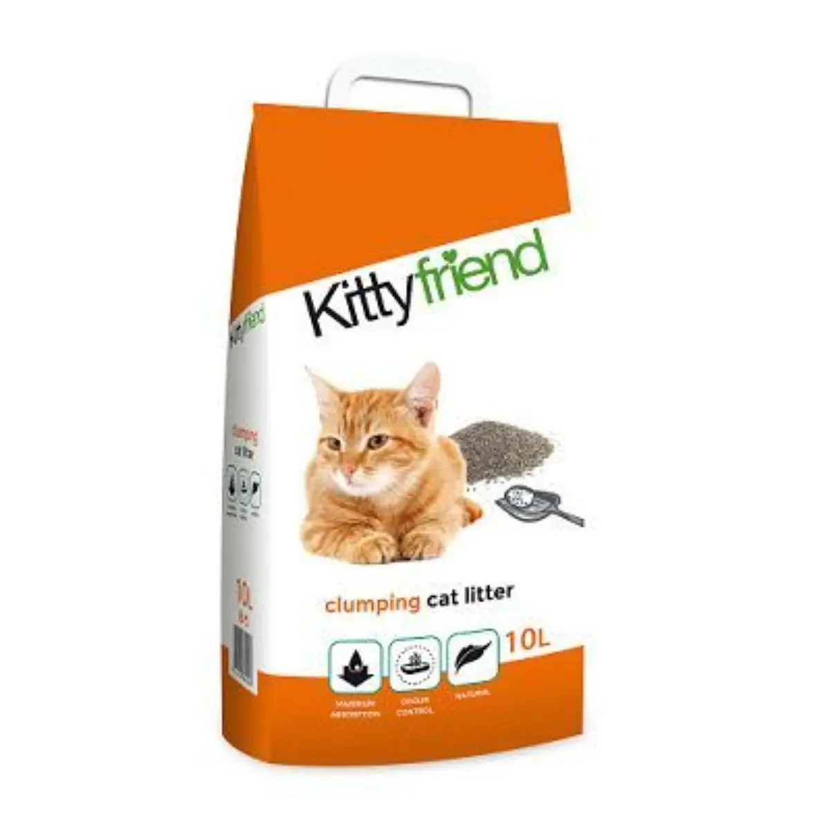 SANICAT Kittyfriend, neparfumat, asternut igienic pisici, granule, bentonita, aglomerant, fara praf, 10l - Image 2