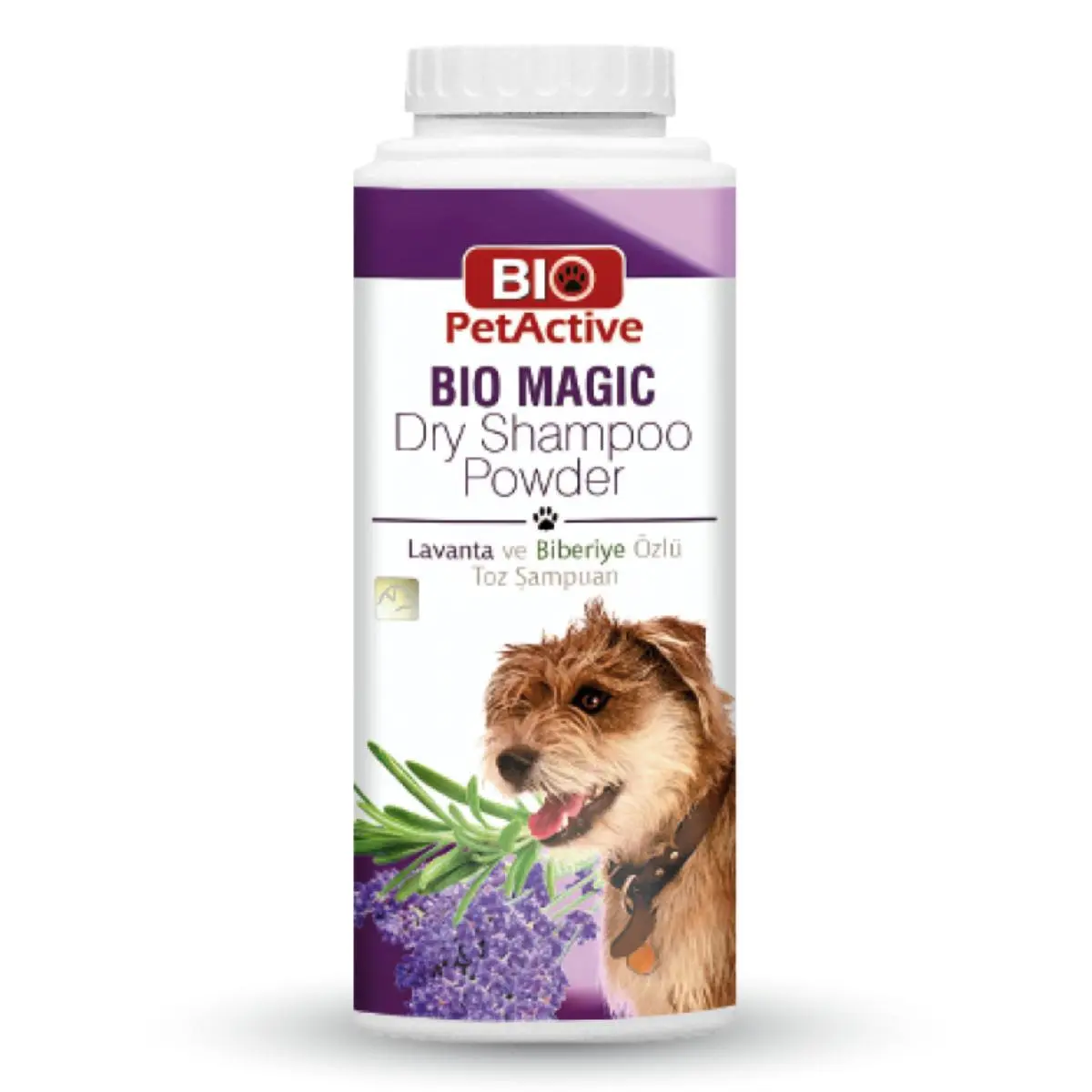 BIO PETACTIVE Bio Magic, sampon pudra caini, fara clatire, Lavanda, flacon, 150g