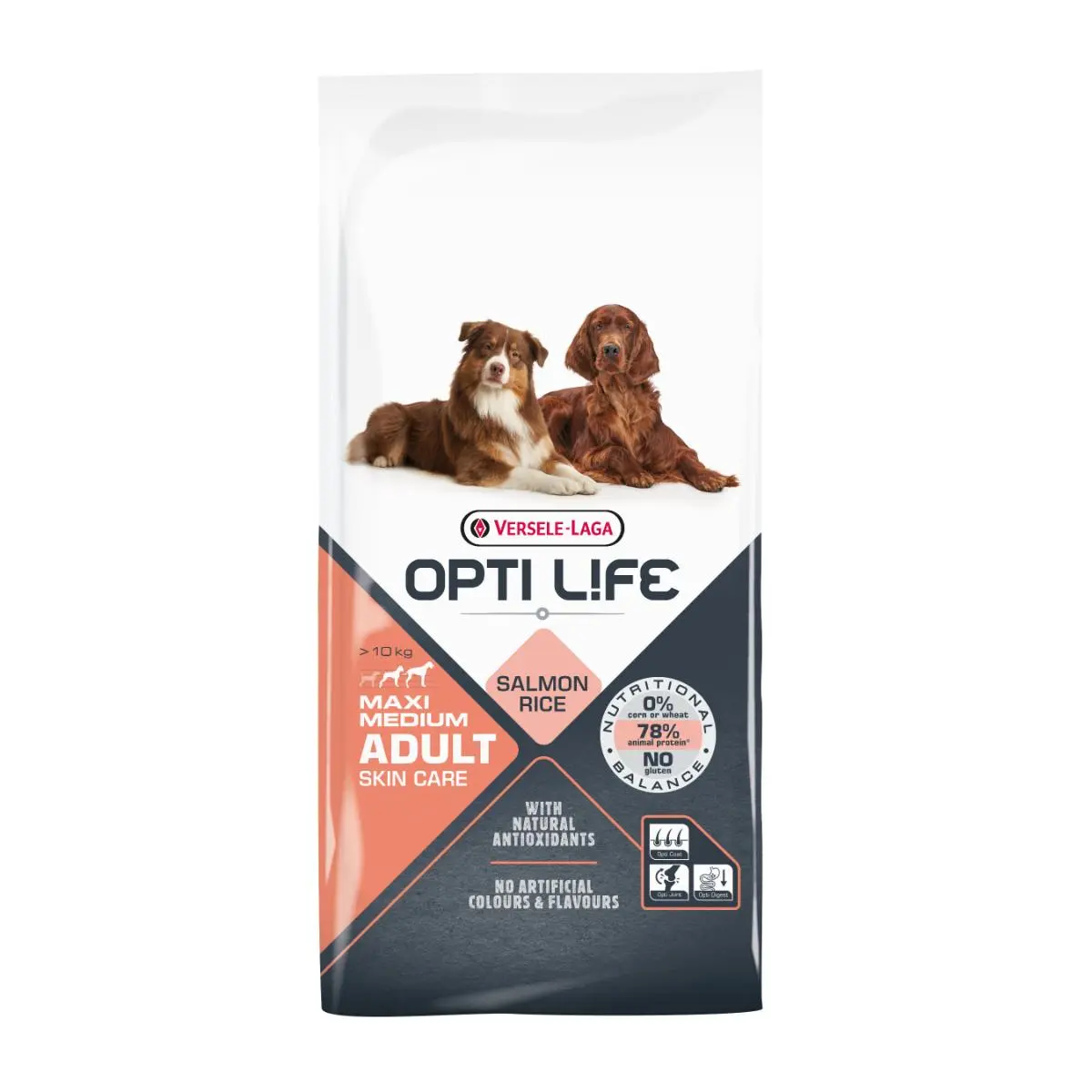 VERSELE LAGA Opti Life Skin Care Medium&Maxi, M-XL, Somon, hrana uscata caini, piele & blana, 12.5kg - Image 2