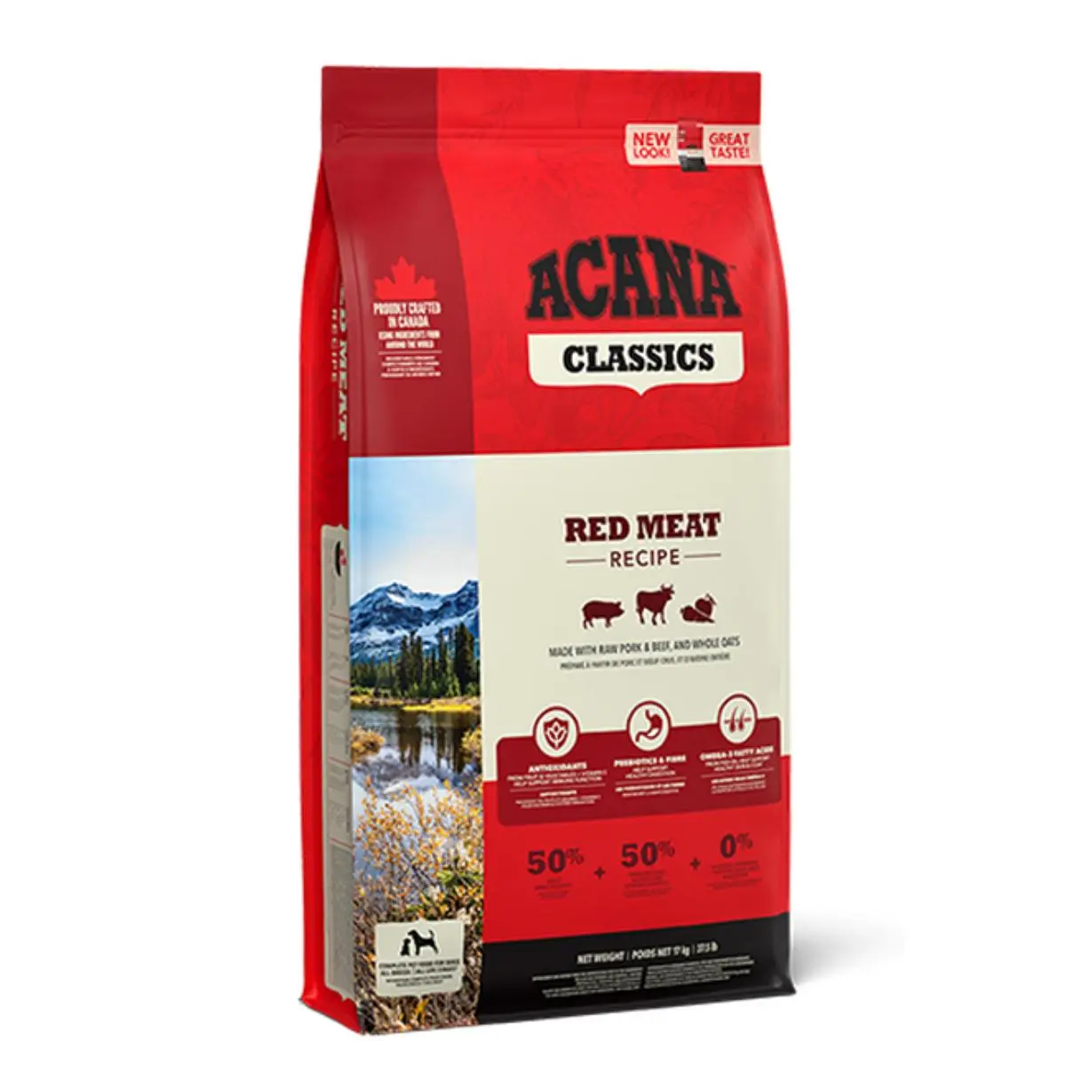 ACANA Classics Red, hrana uscata caini ACANA Classics Red, XS-XL, Vita si Porc, hrana uscata continut redus cereale caini, 14.5kg