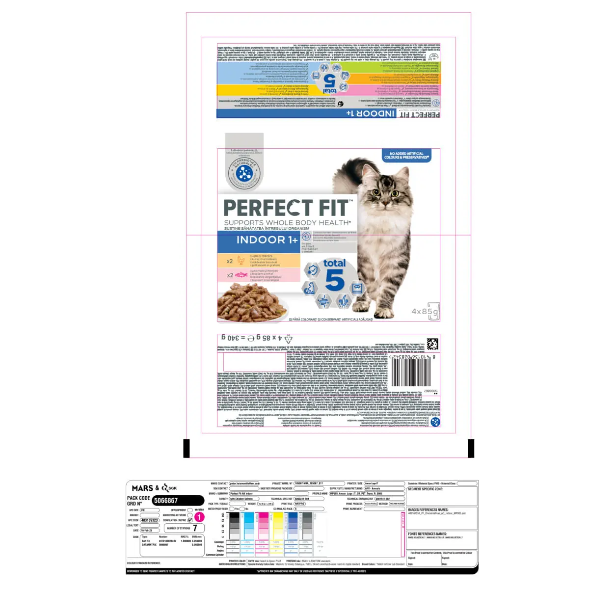 PERFECT FIT Cat Indoor 1+, Pui, Somon, plic hrana umeda pisici, (in sos), multipack, 85g x 4buc - Image 4