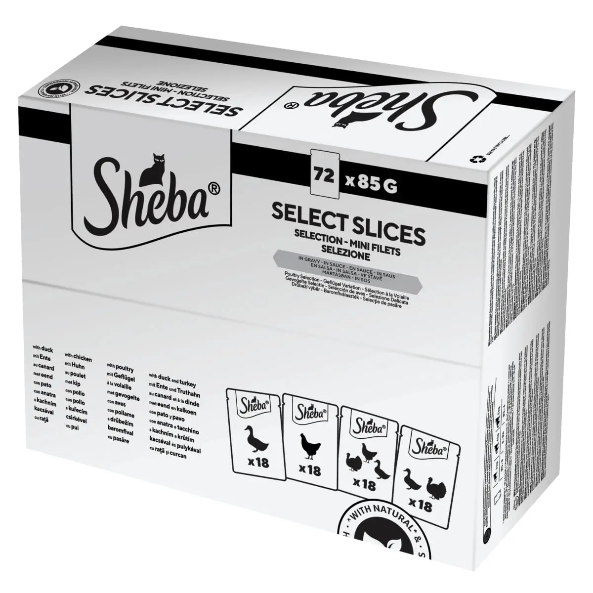 SHEBA, Pasare, plic hrana umeda pisici, (in sos), multipack, 85g x 72buc