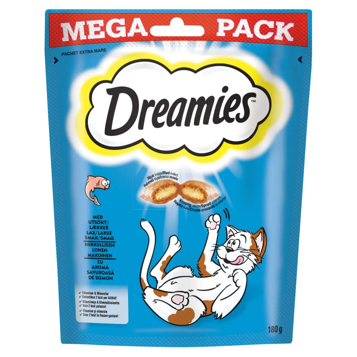 DREAMIES, Somon, punguta recompense pisici, 180g - Image 2