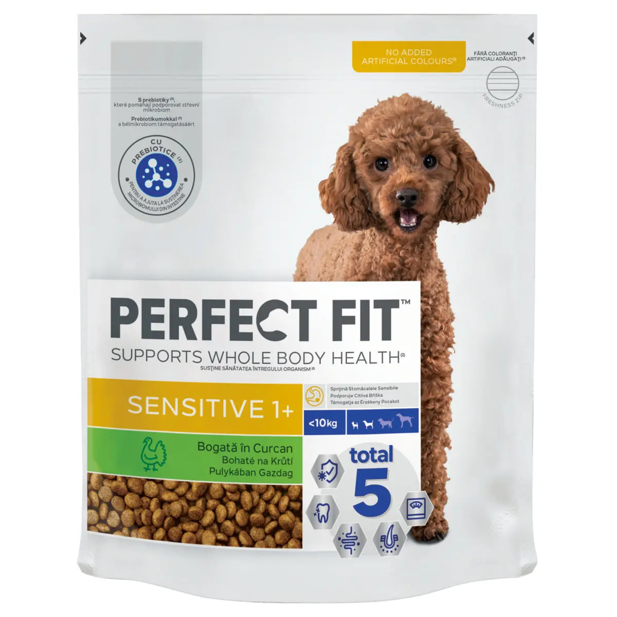 PERFECT FIT Sensitive 1+, XS-S, Curcan, hrana uscata caini, sistem digestiv, 1.4kg - Image 2