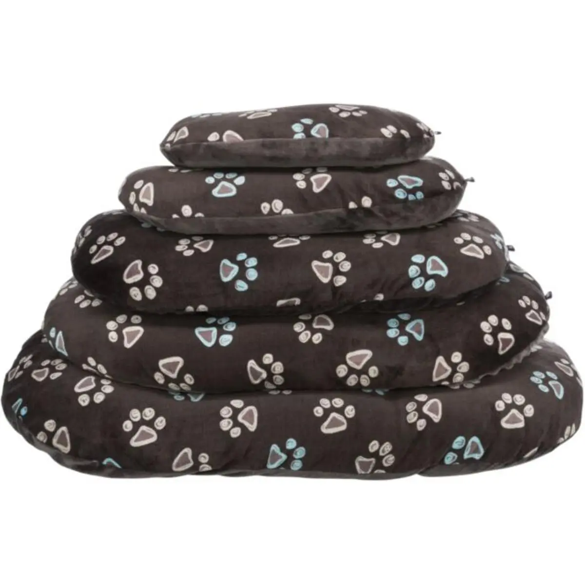 TRIXIE Jimmy, saltea ovala caini, plus, imprimeu labute, husa detasabila, maro, 65x40cm - Image 2