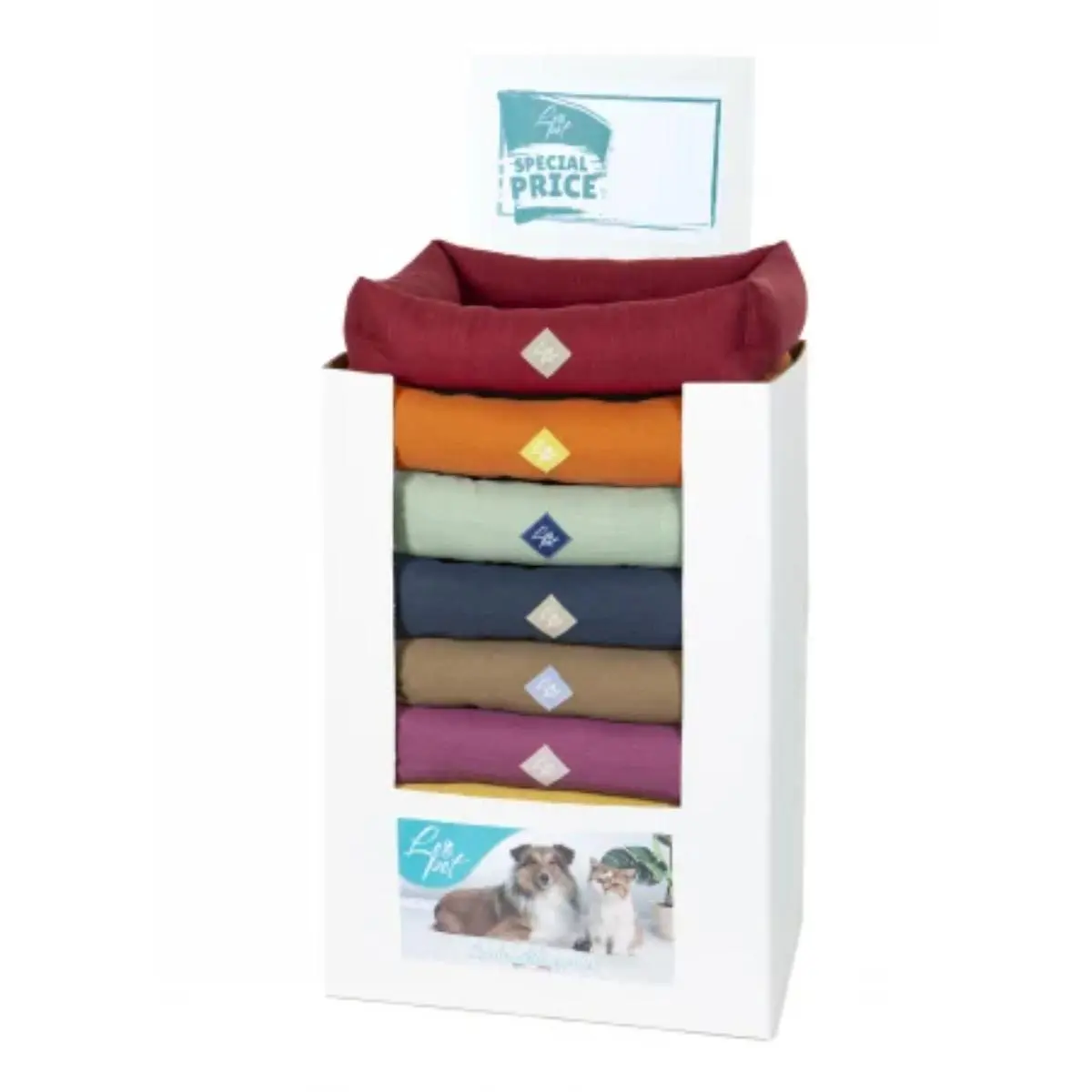 LEOPET Elba Solid Colours, pat dreptunghiular caini si pisici, poliester, diverse culori, 60x80cm - Image 3