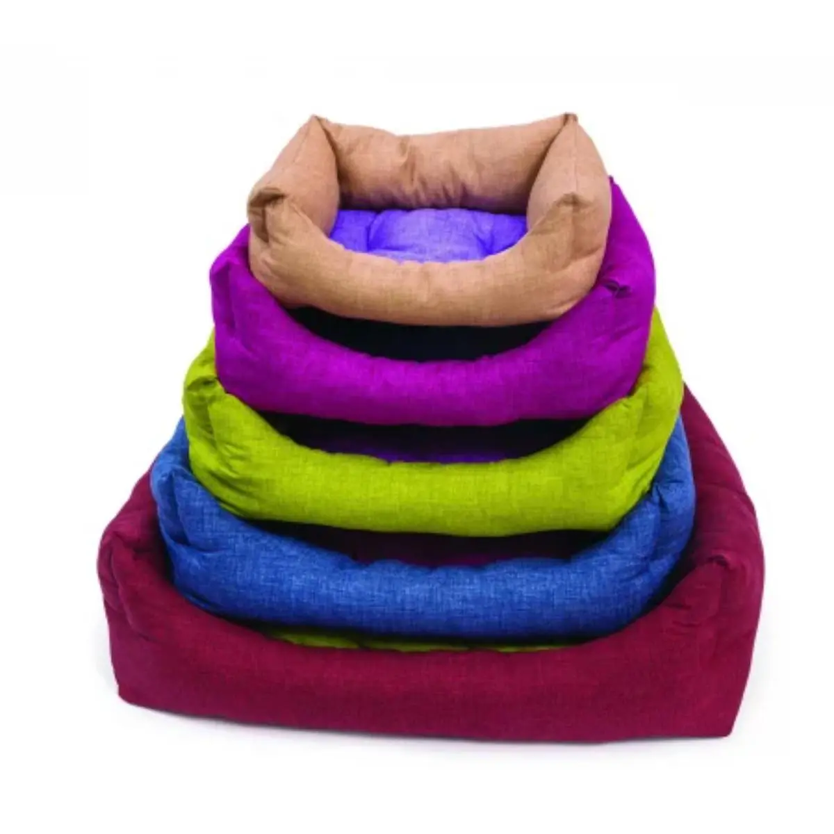 LEOPET Rodi Mix Colours, pat dreptunghiular caini, poliester, perna reversibila, diverse culori, 60x70cm - Image 3