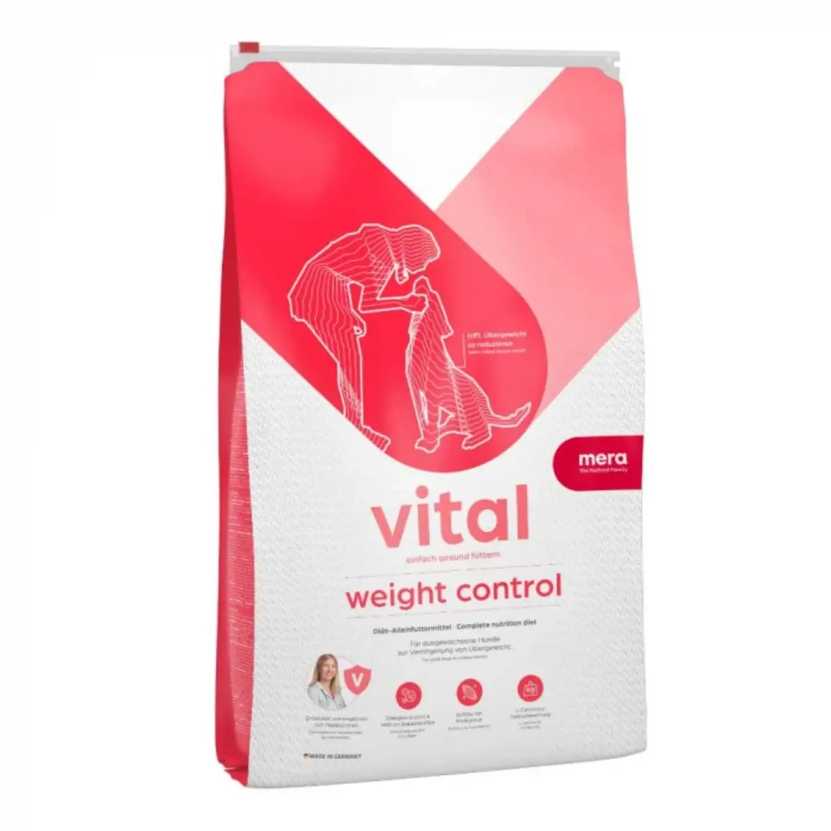 MERA Vital Weight Control, XS-XL, Pasare, dieta veterinara, hrana uscata caini, obezitate, 3kg