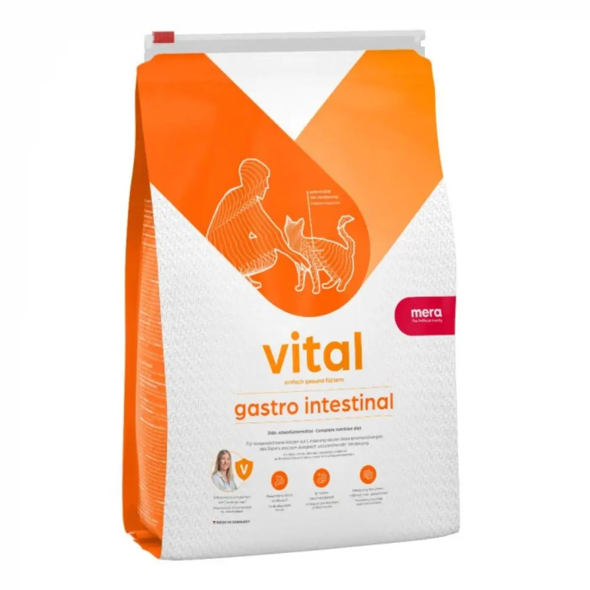 MERA Vital Gastro Intestinal, Pui, dieta veterinara, hrana uscata fara cereale pisici, sistem digestiv, 3kg - Image 2