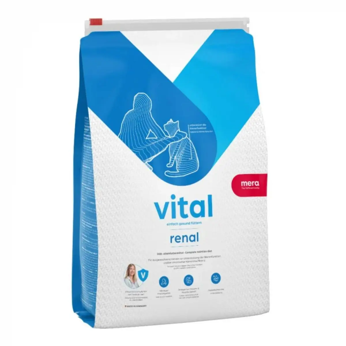 MERA Vital Renal, Pasare, dieta veterinara, hrana uscata pisici, sistem renal, 750g - Image 2