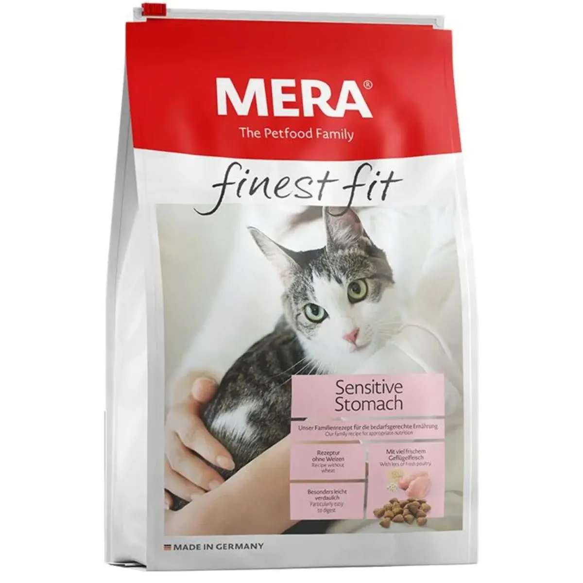 MERA Finest Fit Sensitive Stomach, Pui, hrana uscata pisici, sistem digestiv, 10kg