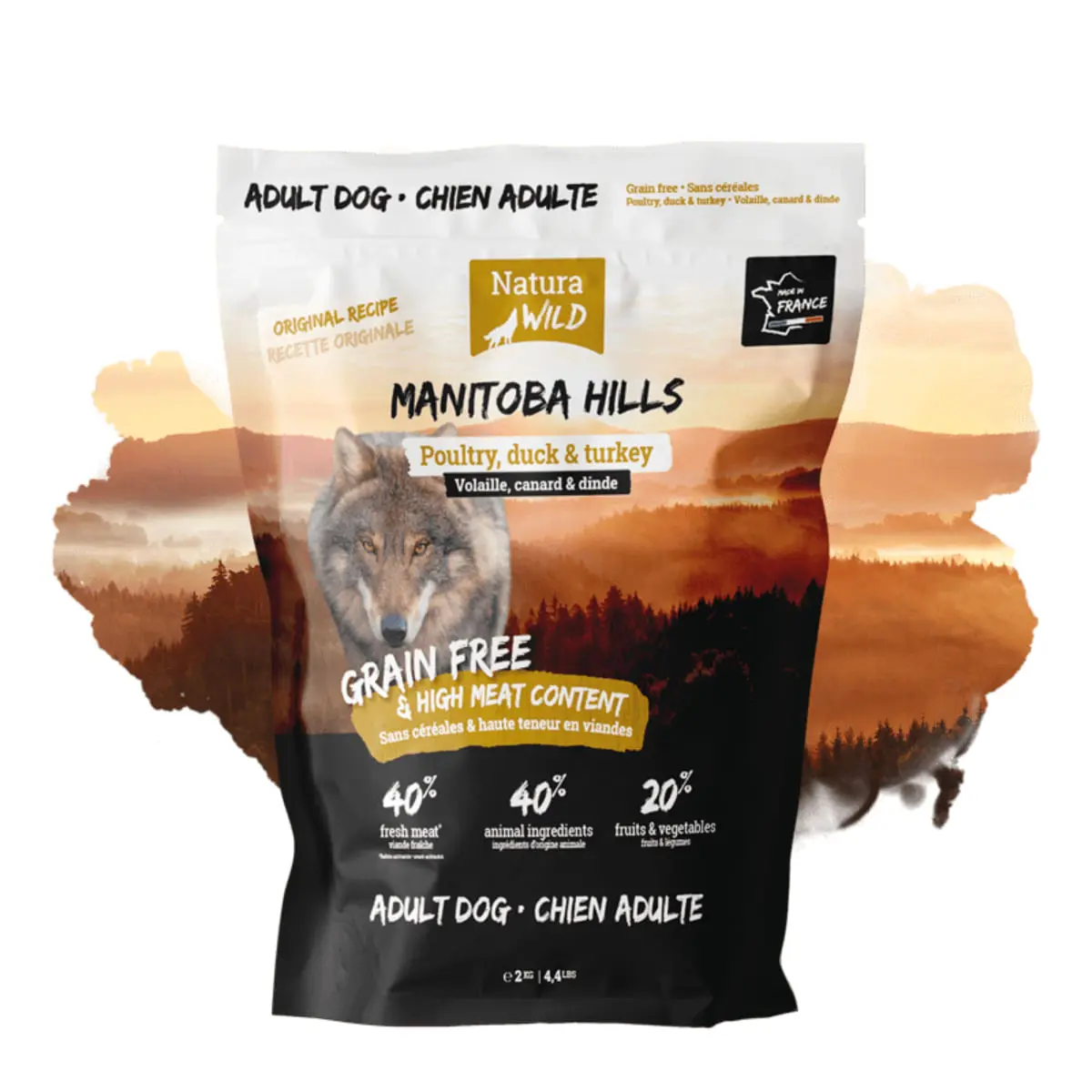 NATURA WILD Natura Wild Manitoba Hills, XS-XL, Rata si Curcan, hrana uscata fara cereale caini, 12kg - Image 2