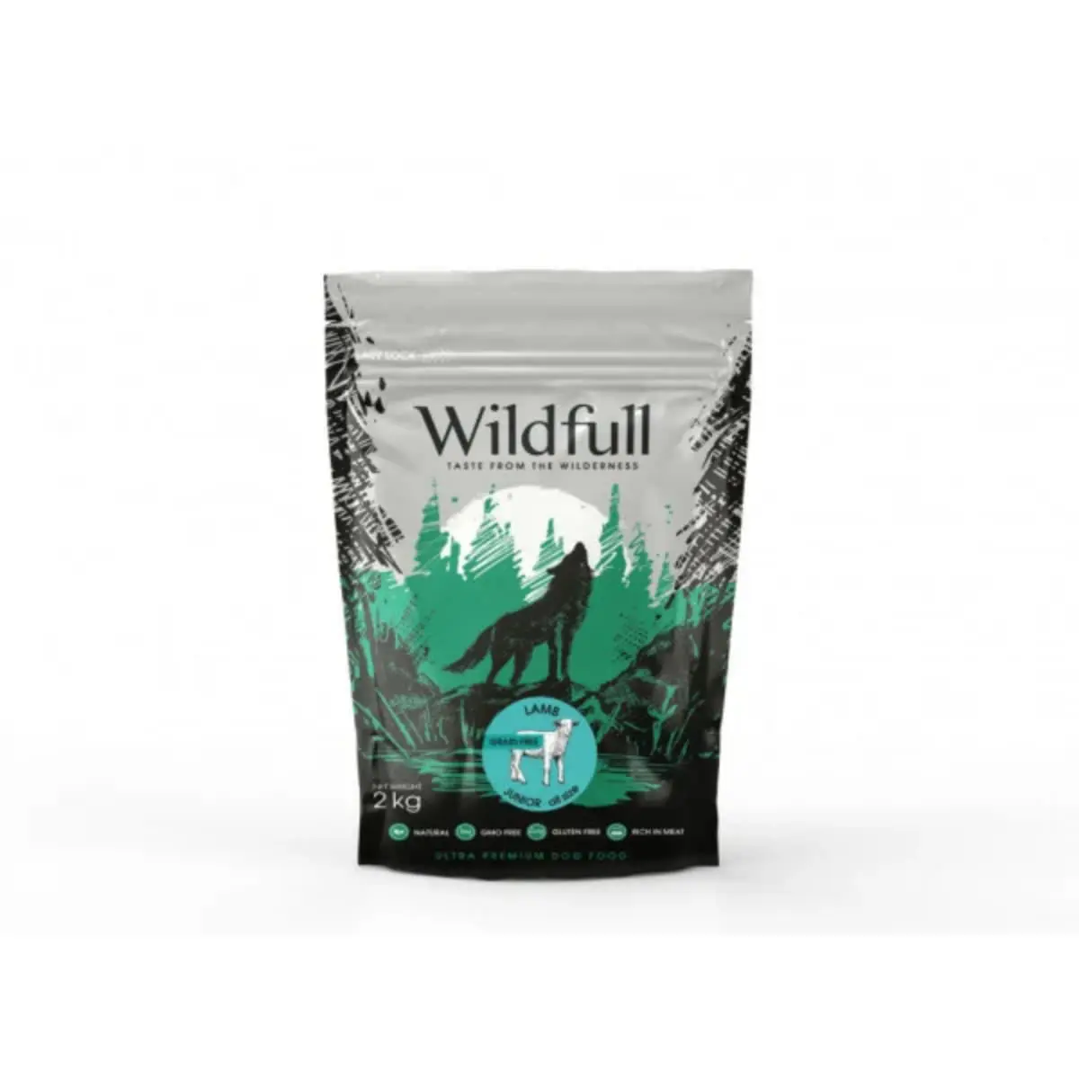 WILDFULL Junior All Size, XS-XL, Miel, hrana uscata fara cereale caini junior, 2kg