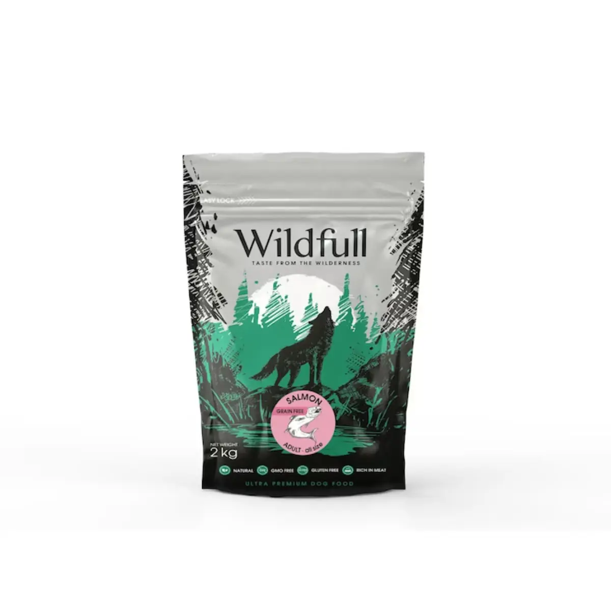 WILDFULL Adult All Size, XS-XL, Somon, hrana uscata fara cereale caini, 2kg