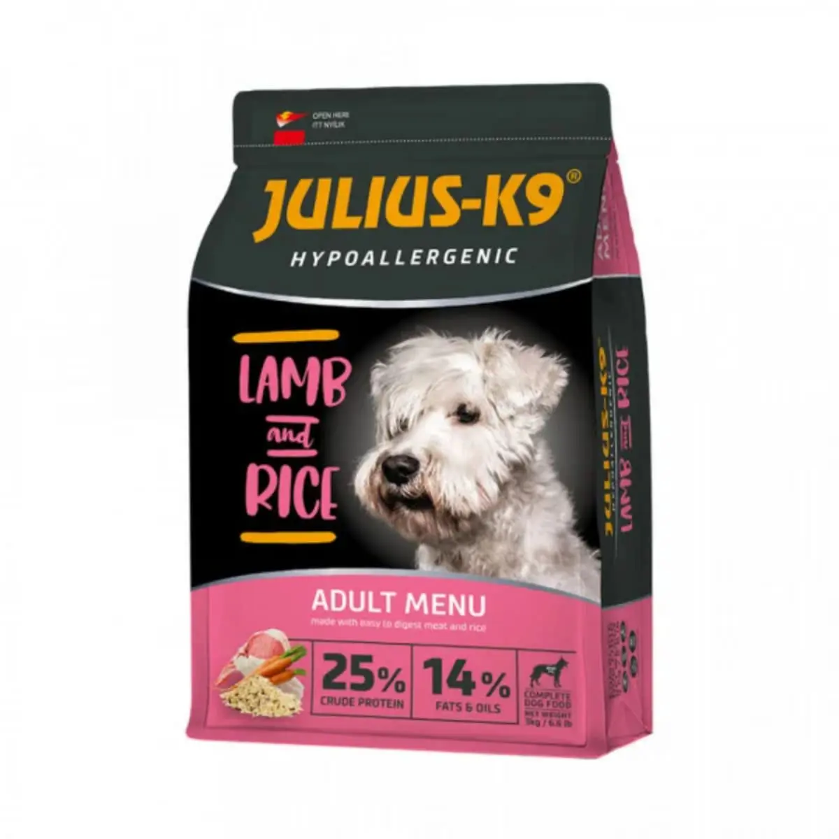 JULIUS-K9 Hypoallergenic Adult Menu, XS-XL, Miel si Orez, hrana uscata caini, alergii, 12kg - Image 2