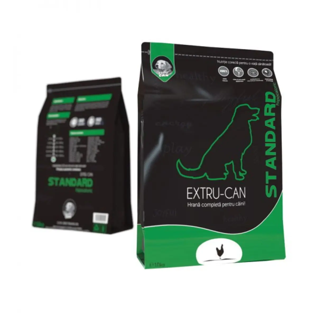 EXTRU-CAN Standard Hipocaloric, XS-XL, Pui, hrana uscata caini, obezitate, 10kg