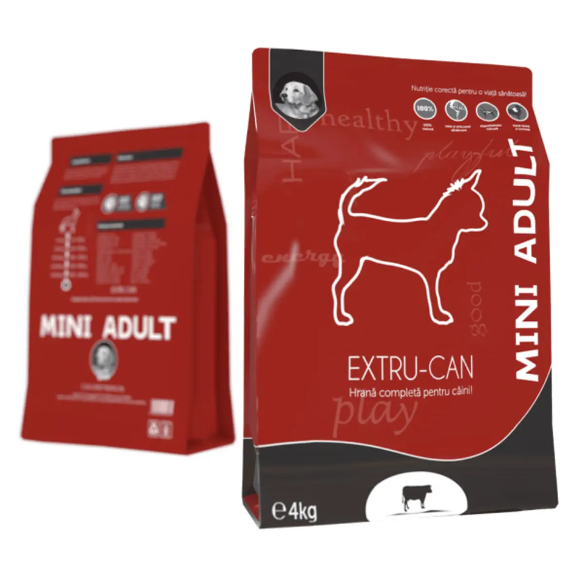 EXTRU-CAN Mini Adult, XS-S, Vita, hrana uscata caini, 4kg - Image 2