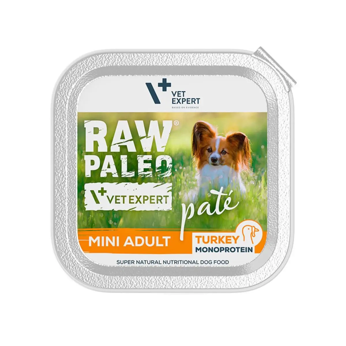 RAW PALEO Mini Adult, XS-S, Curcan, tavita hrana umeda monoproteica fara cereale caini, alergii, (pate), 150g - Image 2