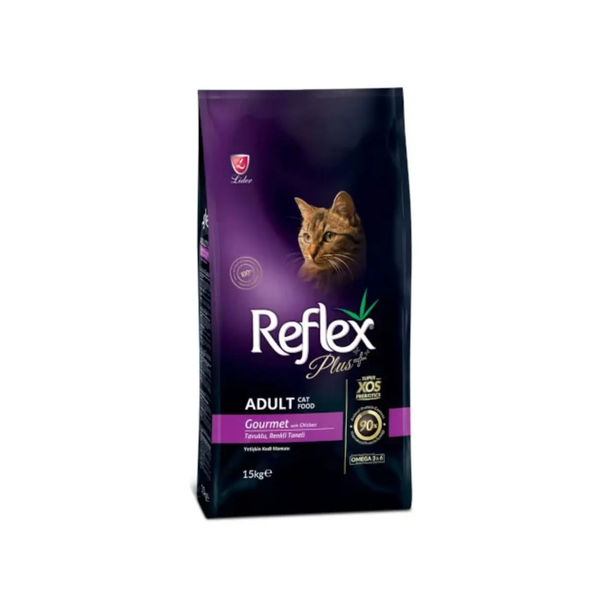 REFLEX Plus Gourmet Multicolor, Pui, hrana uscata pisici, apetit capricios, 15kg - Image 2