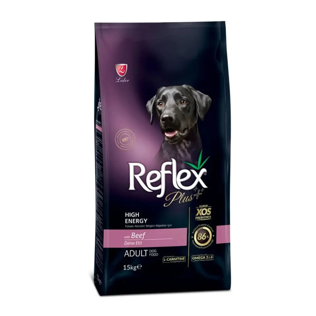 REFLEX Plus High Energy, XS-XL, Vita, hrana uscata caini, activitate intensa, 15kg