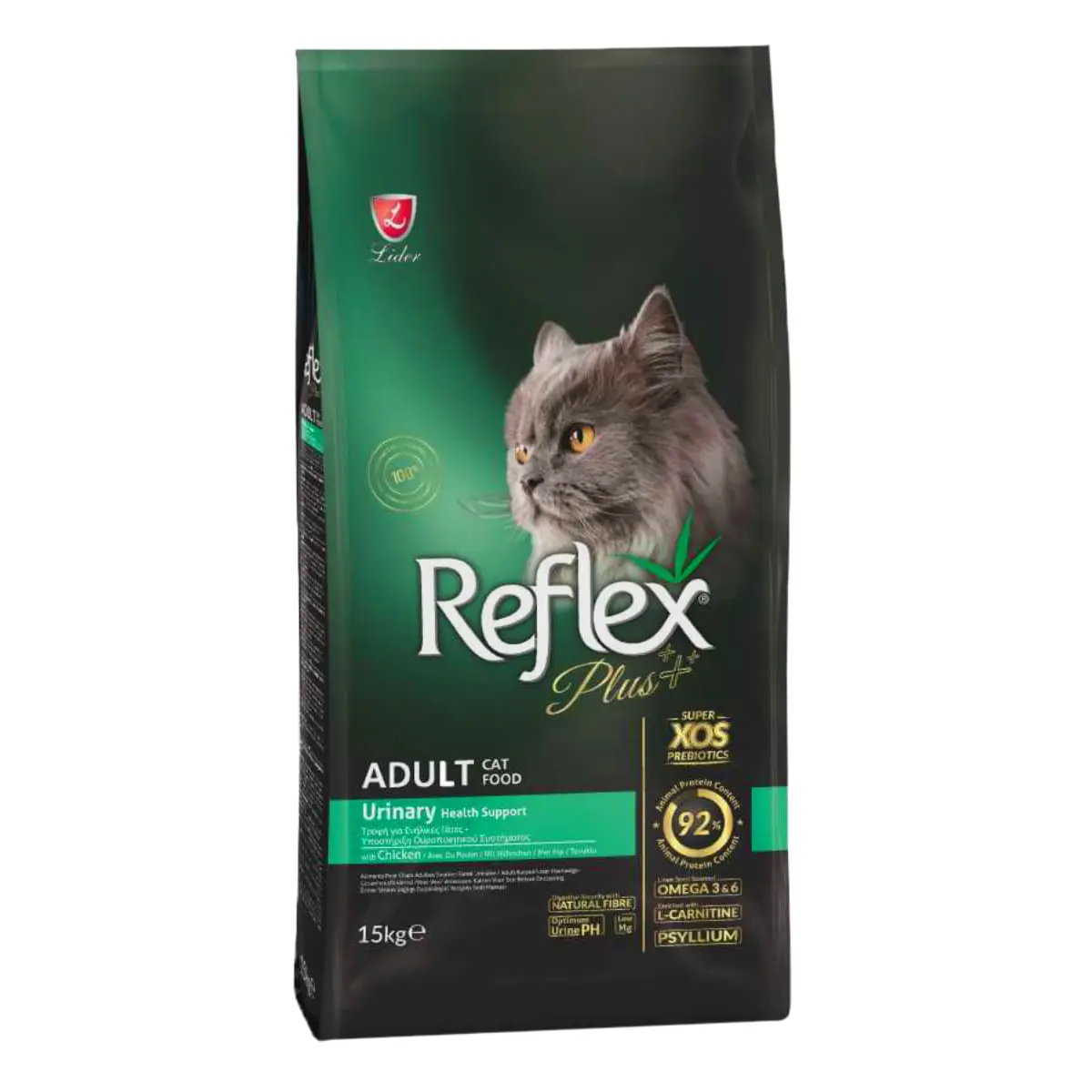 REFLEX Plus Urinary, Pui, hrana uscata pisici, sistem urinar, 15kg