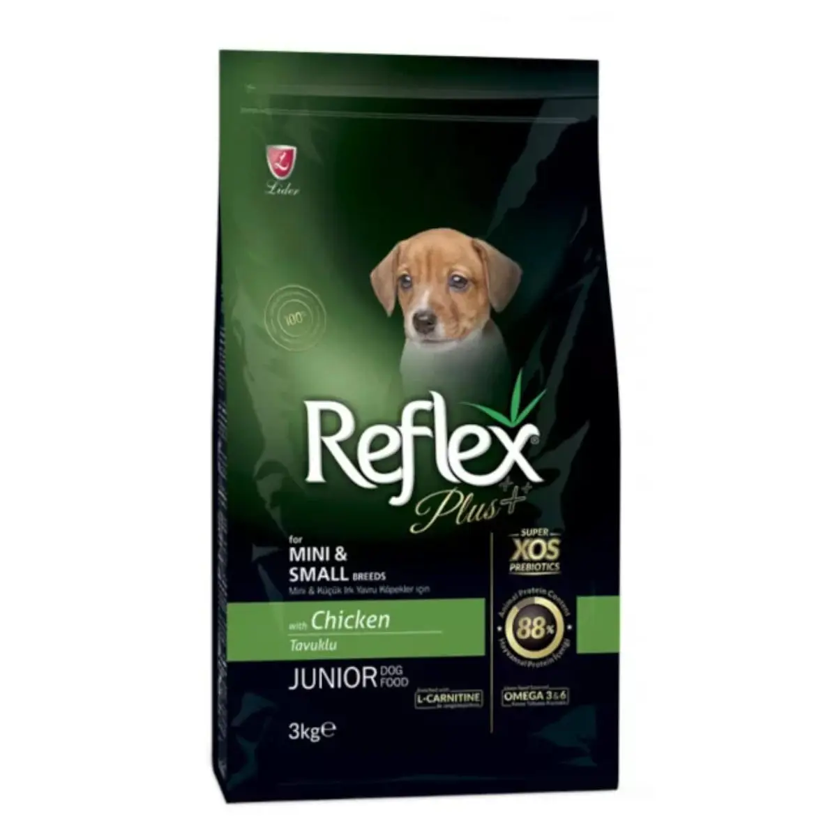 REFLEX Plus Junior Small Breed, XS-S, Pui, hrana uscata caini junior, 3kg