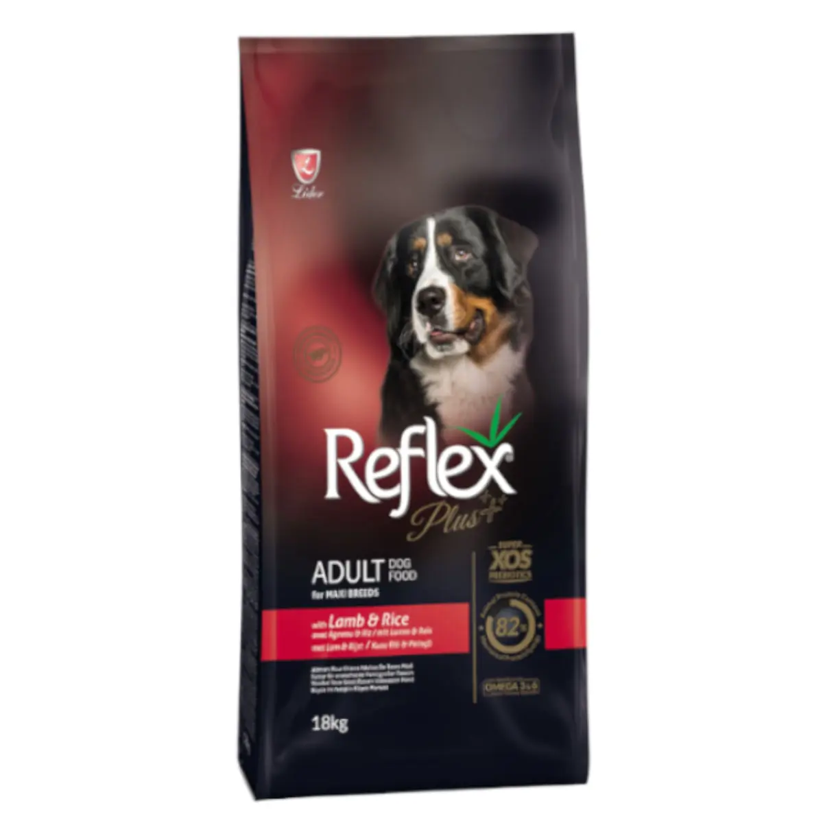 REFLEX Plus Maxi Breeds, L-XL, Miel si Orez, hrana uscata caini, 18kg