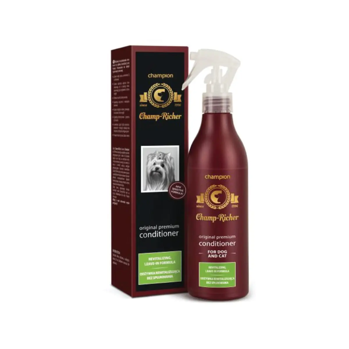 CHAMP RICHER Revitalizing Leave-in Formula, balsam spray caini si pisici, fara clatire, Lavanda, flacon cu aplicator, 250ml - Image 2