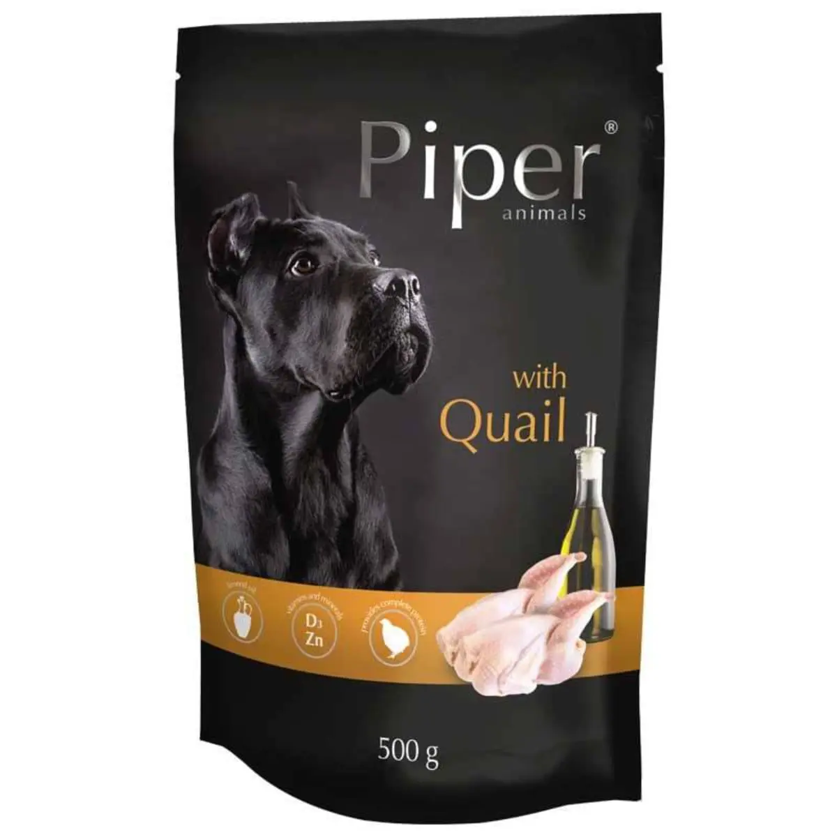 PIPER Animals, XS-XL, Prepelita, plic hrana umeda fara cereale caini, (in aspic), 500g - Image 2