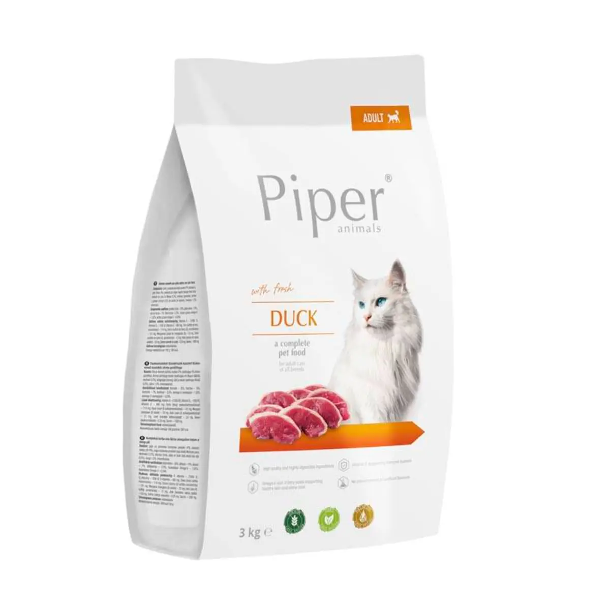 PIPER Animals, Rata, hrana uscata fara cereale pisici, 3kg
