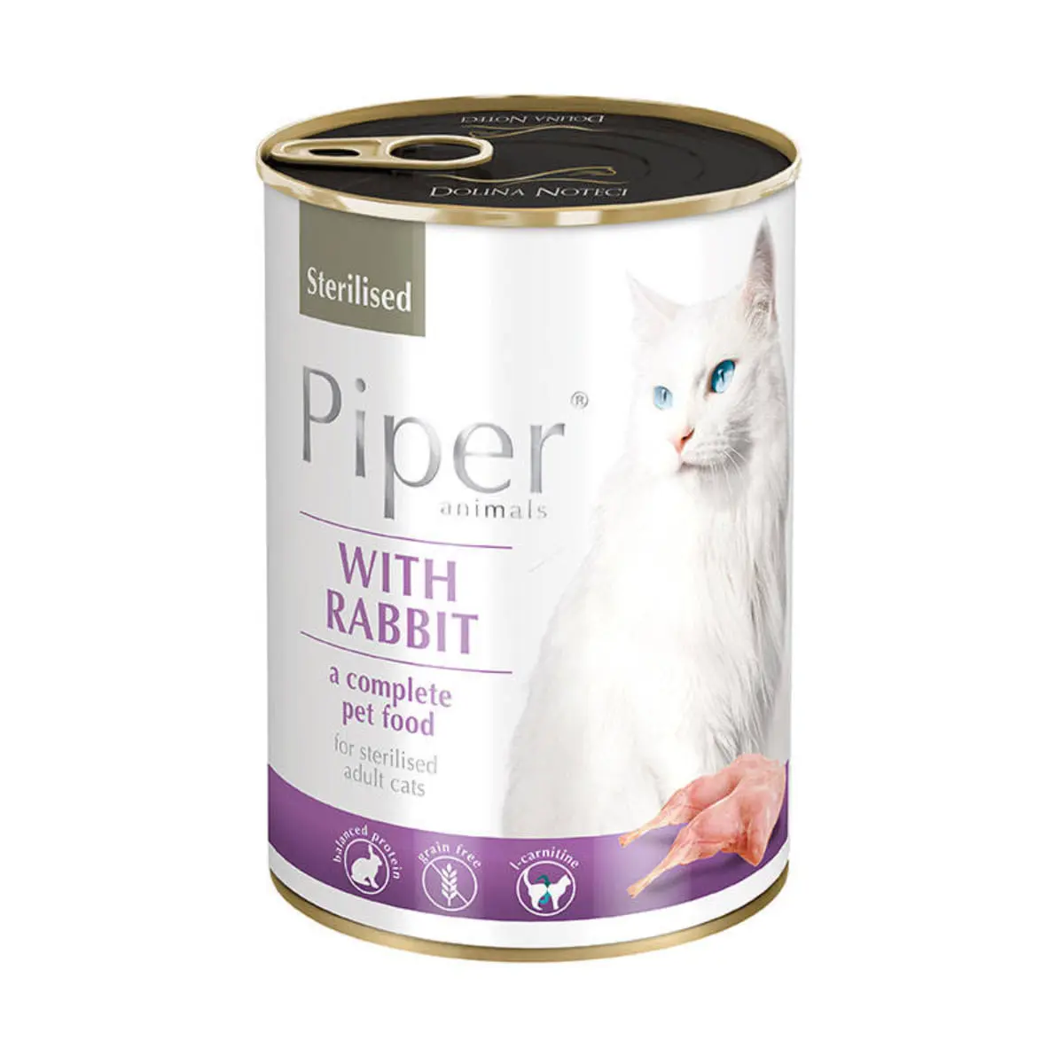 PIPER Animals Sterilised, Iepure, conserva hrana umeda fara cereale pisici sterilizate, (in aspic), 400g