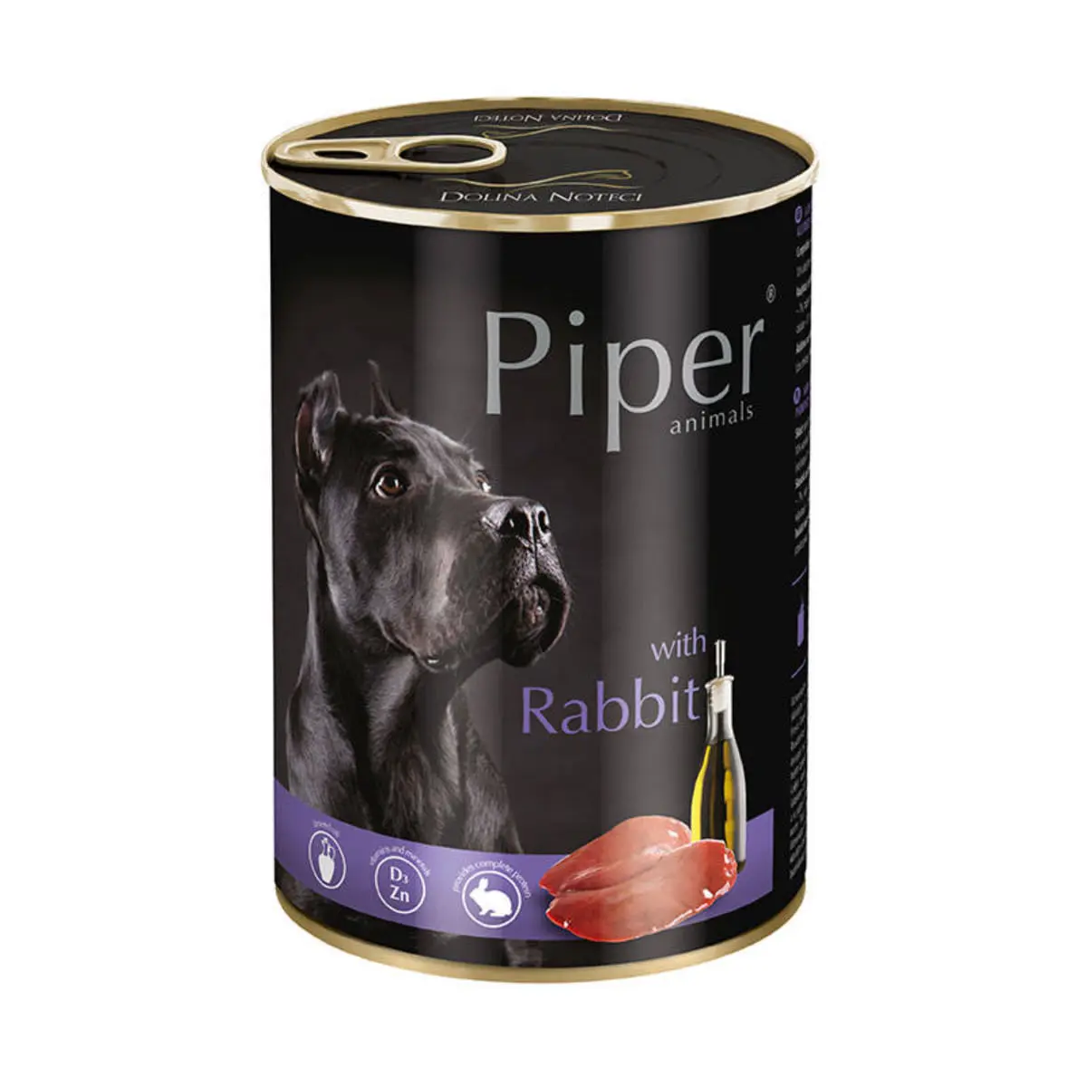 PIPER Animals, XS-XL, Iepure, conserva hrana umeda fara cereale caini, (in aspic), 800g