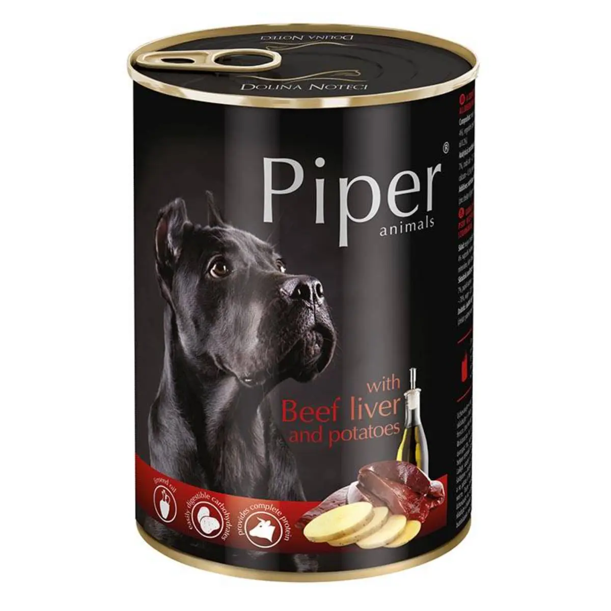 PIPER Animals, XS-XL, Ficat de Vita si Cartofi, conserva hrana umeda fara cereale caini, (in aspic), 800g