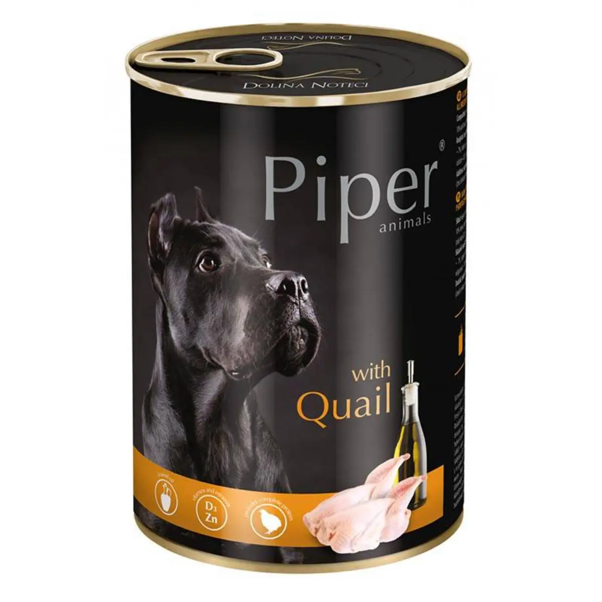 PIPER Animals, XS-XL, Prepelita, conserva hrana umeda fara cereale caini, (in aspic), 800g