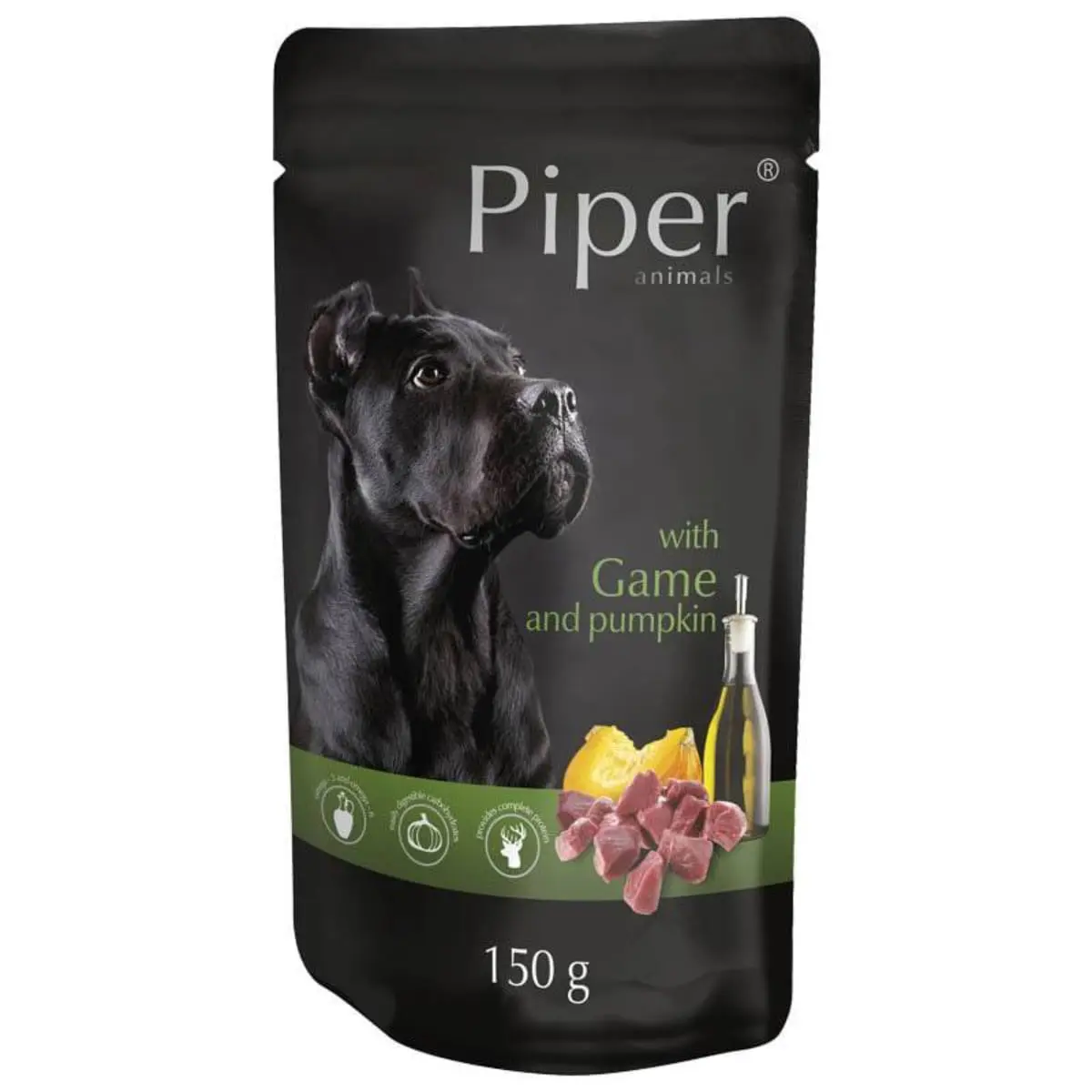 PIPER Animals, XS-XL, Vanat si dovleac, plic hrana umeda fara cereale caini, (in aspic), 150g