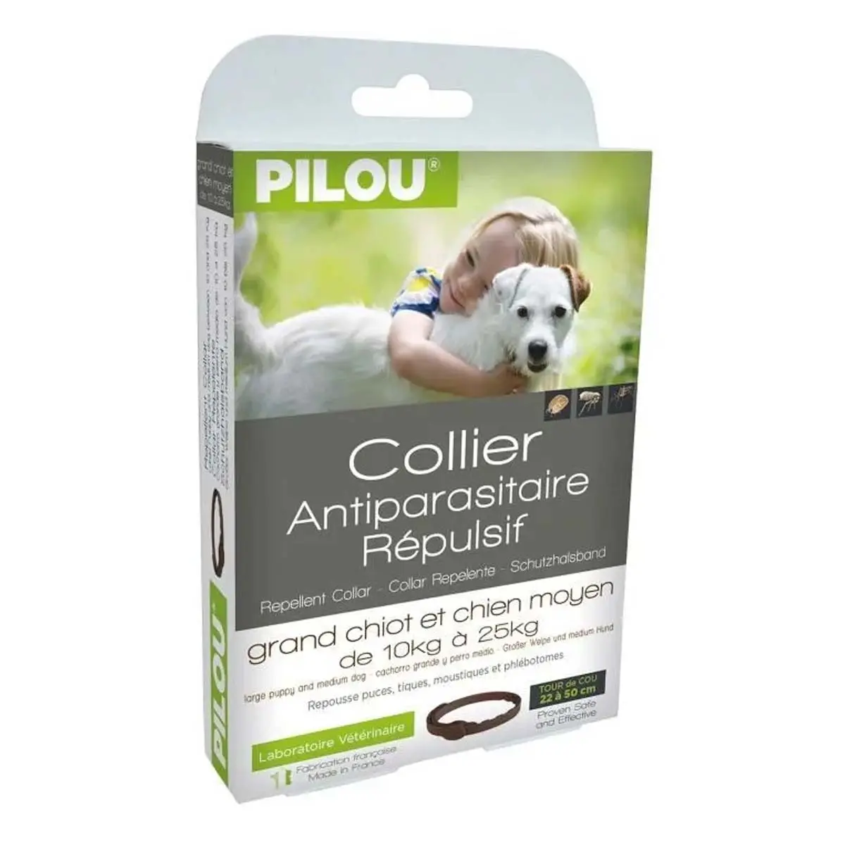 Zgarda Antiparazitara Pilou Caine Talie Medie, 60 cm - Image 2