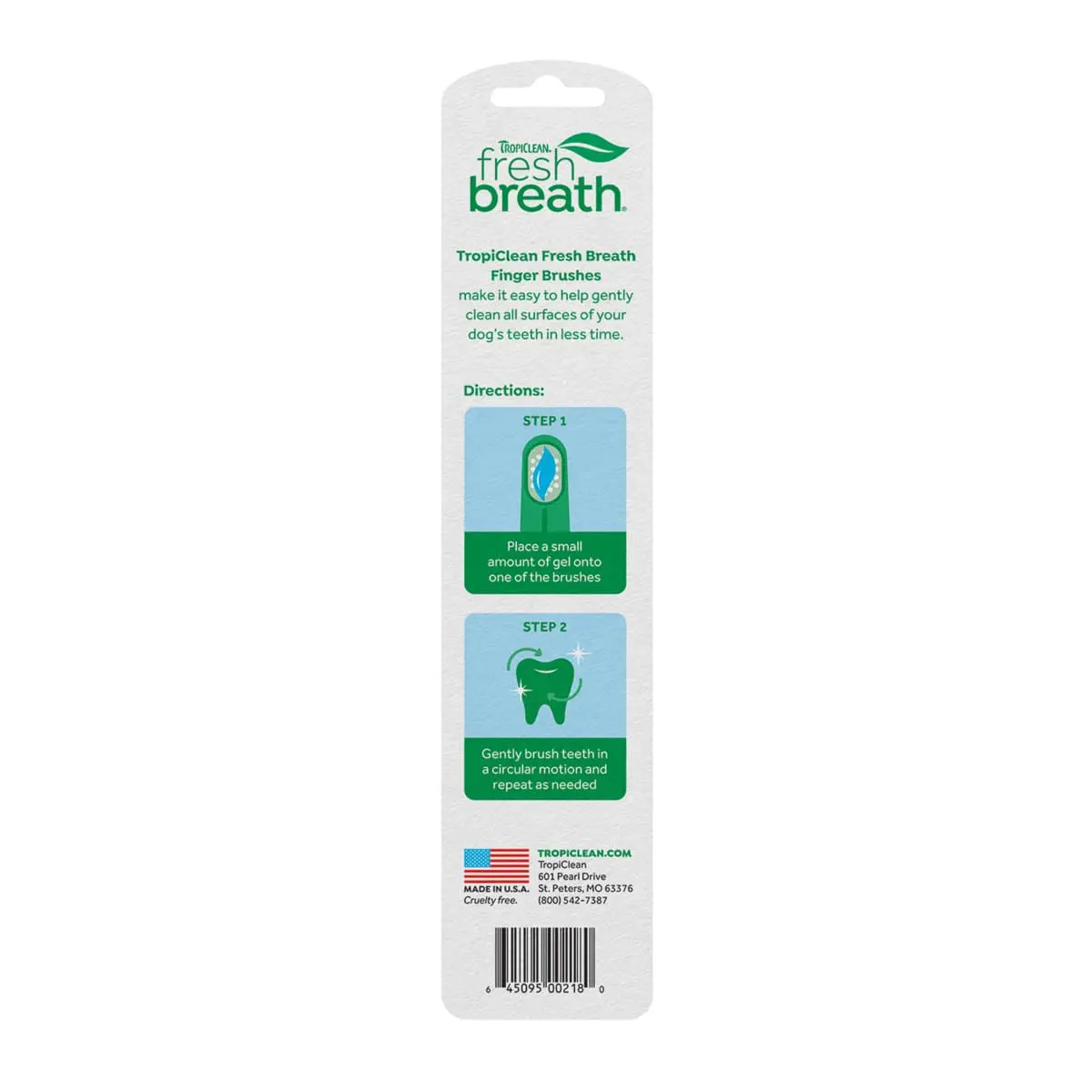Degetar Spalat Dinti Caini TropiClean Oral Care, 2 bucati - Image 3
