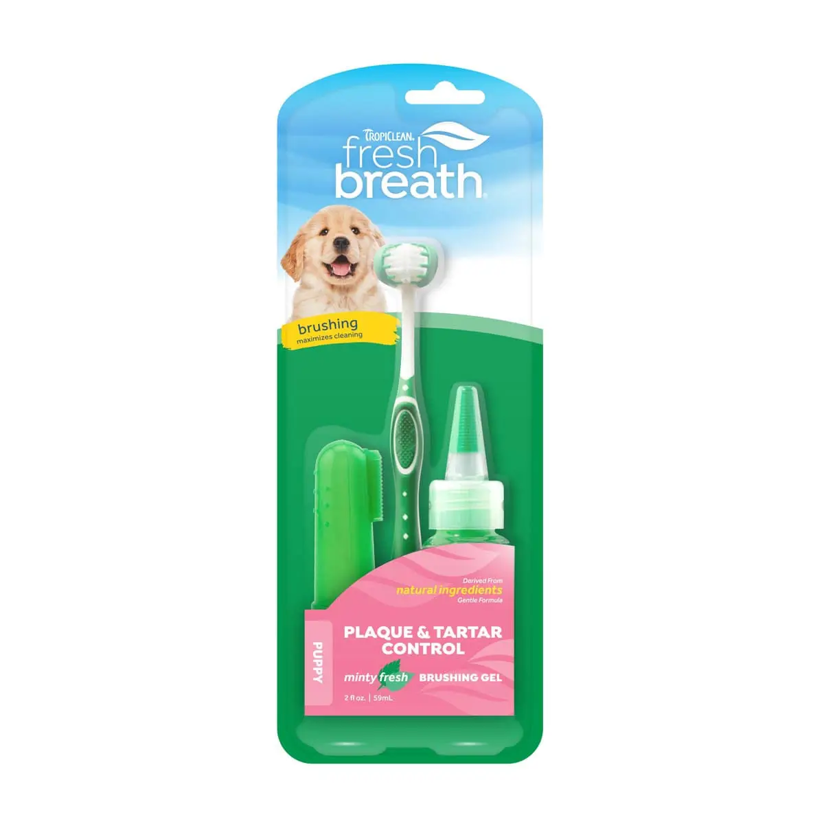 Kit Igiena Orala Fresh Breath Puppy TropiClean, 59 ml - Image 2