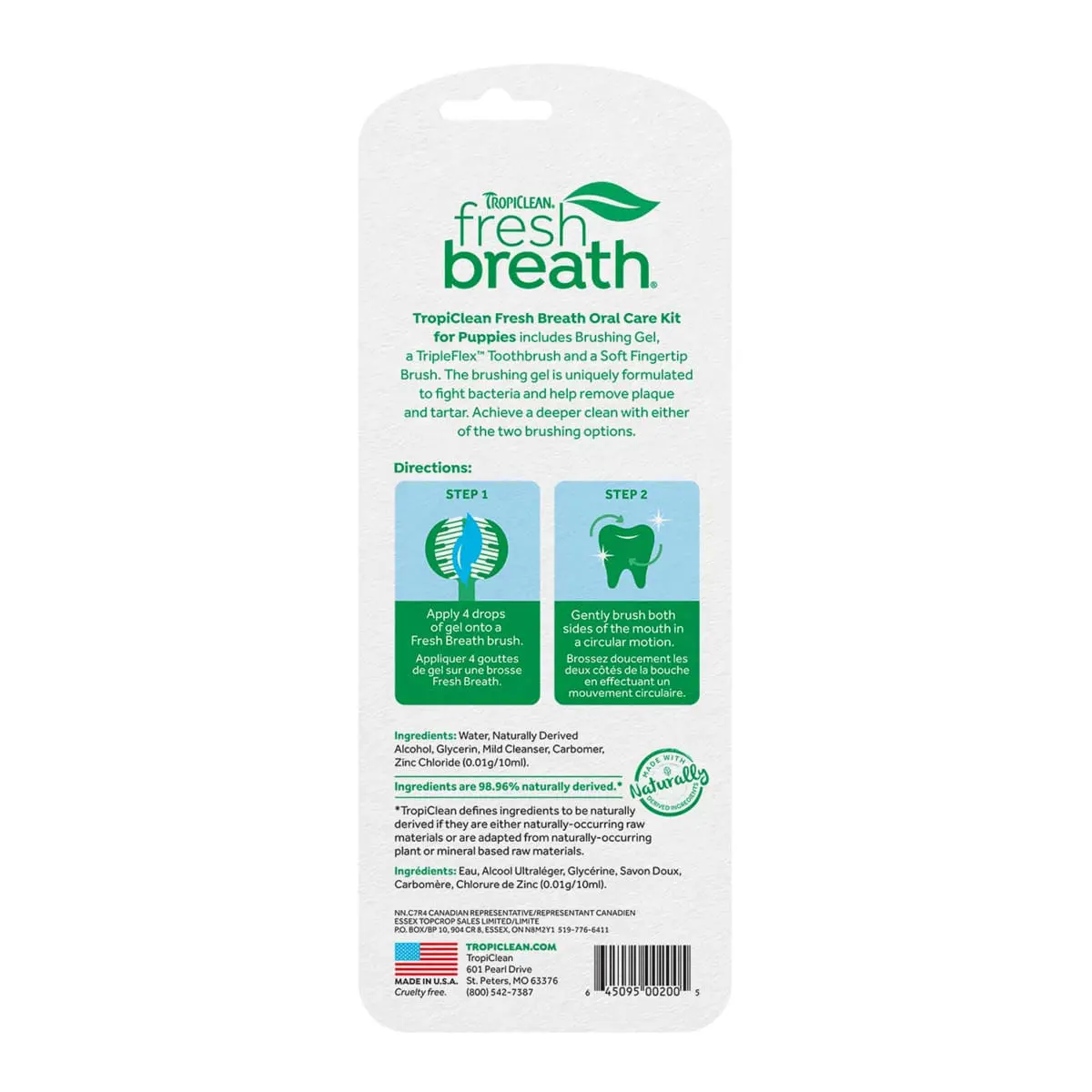 Kit Igiena Orala Fresh Breath Puppy TropiClean, 59 ml - Image 3
