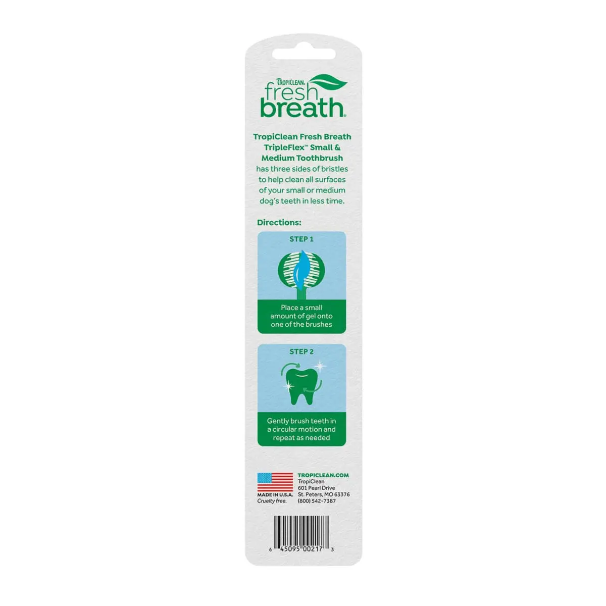 Triple Flex Toothbrush TropiClean For Small Dogs S - Image 3