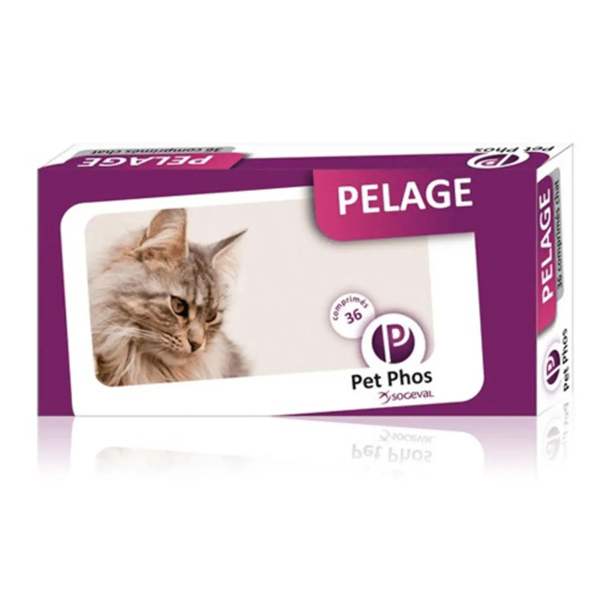 PET PHOS Pelage, supliment piele & blana pisici, cutie, 36 comprimate - Image 2