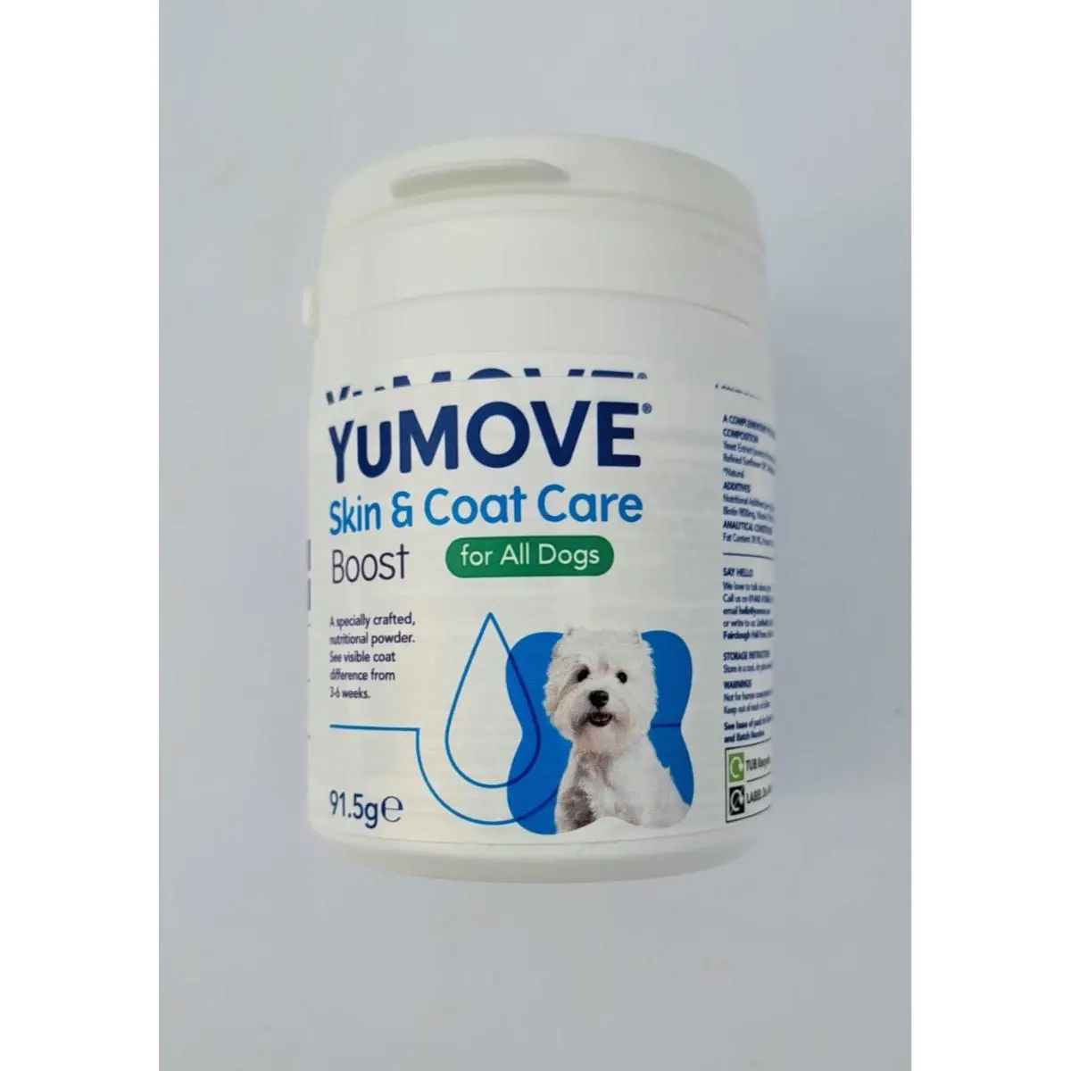 YuMOVE Skin & Coat Care Boost, XS-XL, supliment piele & blana caini, flacon, pudra, 91.5g