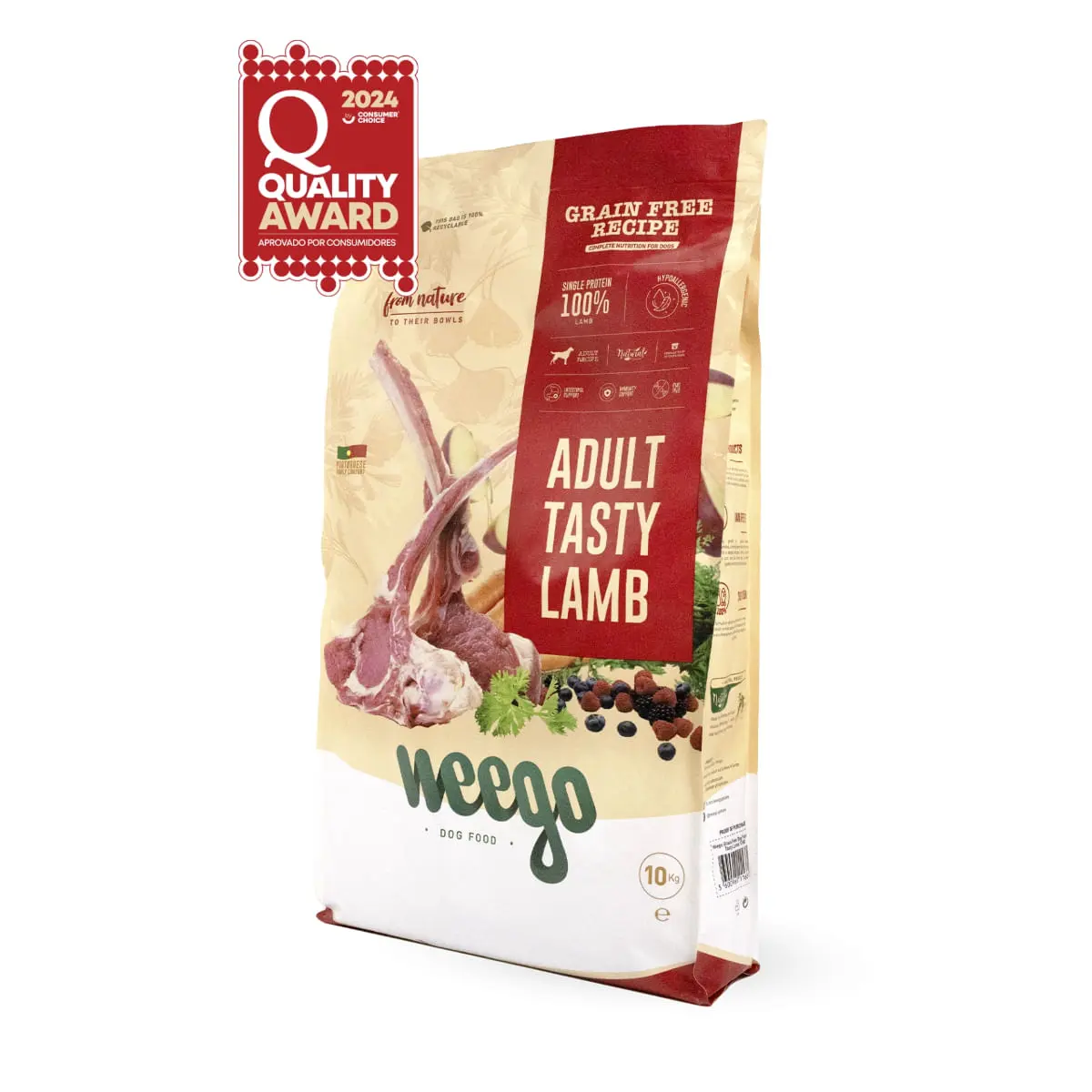WEEGO Tasty Lamb, XS-XL, Miel, hrana uscata monoproteica fara cereale caini, 10kg