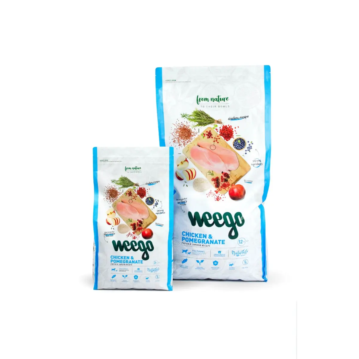 WEEGO Puppy & Junior, XS-XL, Pui si Rodie, hrana uscata caini junior, 12kg - Image 6