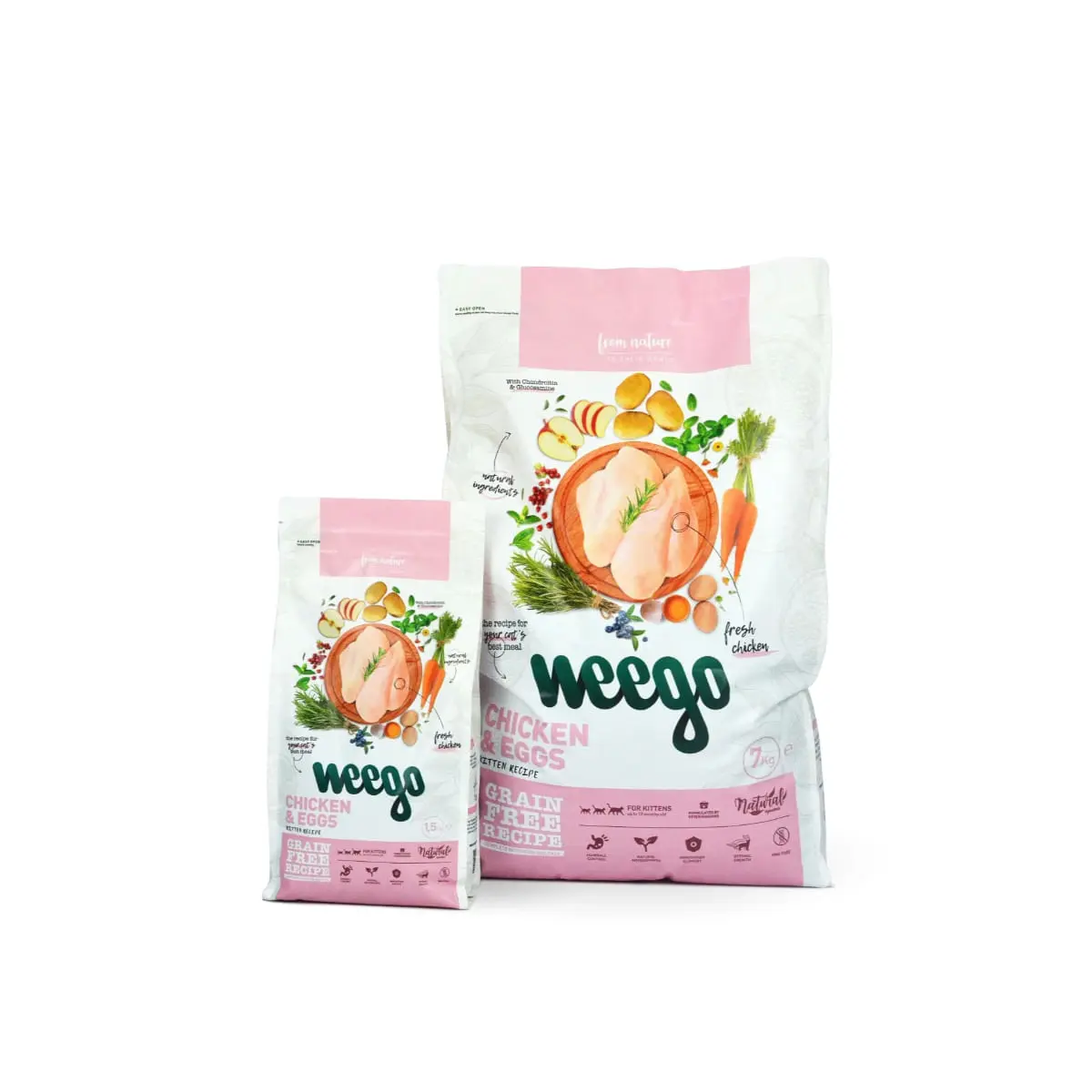 WEEGO Kitten, Pui si Ou, hrana uscata fara cereale pisici junior, 7kg - Image 6