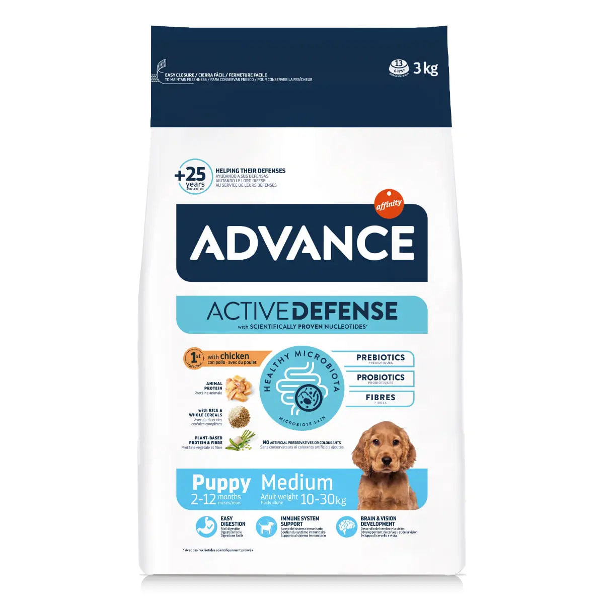 ADVANCE Puppy Medium, M, Pui, hrana uscata caini junior, 3kg - Image 2