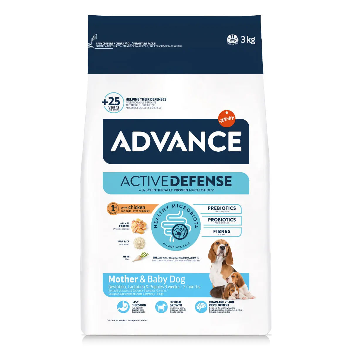 ADVANCE Mother & Baby Dog, XS-S, Pui, hrana uscata caini junior, 3kg - Image 2